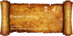 Kandel Anita névjegykártya